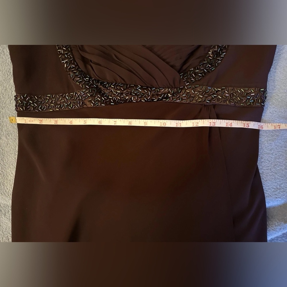 ✨ SL Fashions‎ Purple Beaded Evening Dress Size 12 Elegant ✨ - Picture 6 of 8